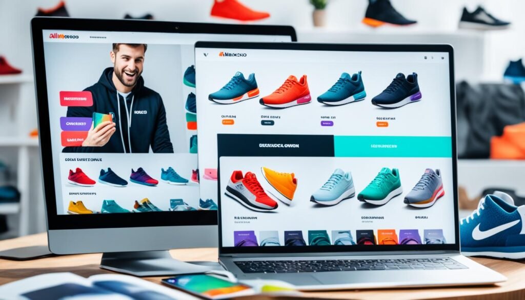exploración del catálogo de tenis en AliExpress México